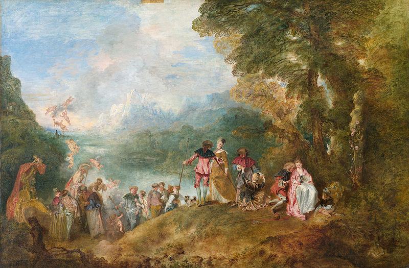 WATTEAU, Antoine The Embarkation for Cythera oil painting picture